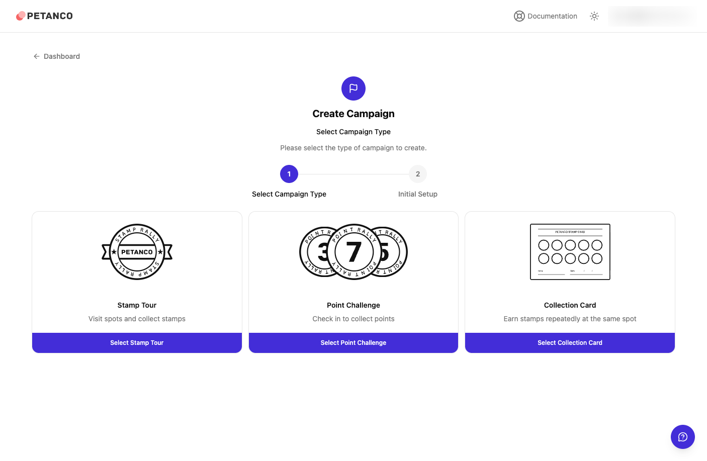 Create new scavenger hunt campaign screen