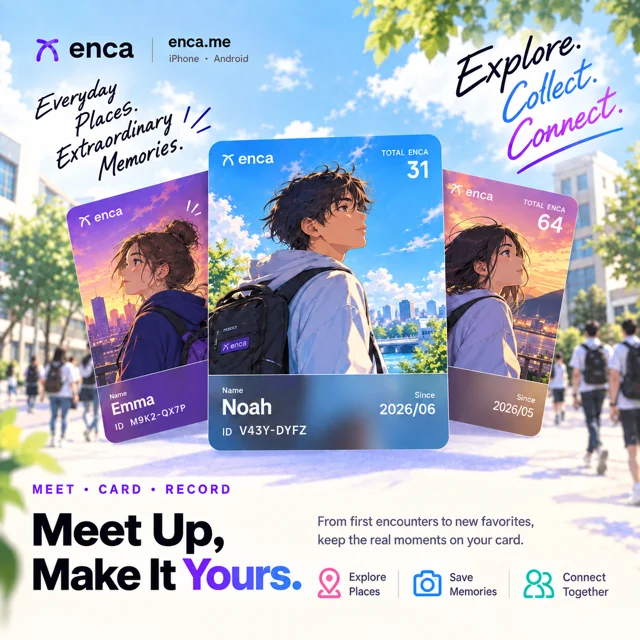 enca — the app that keeps proof of the people you meet in real life on a card